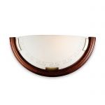 060 GL-WOOD SN 109 Бра стекло/белое/темный орех E27 1*100Вт 360х180 GRECA WOOD