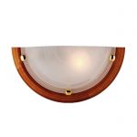 059 GL-WOOD SN 110 Бра стекло/белое/орех E27 1*100Вт 360х180 NAPOLI